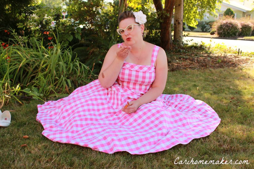 Pink Gingham Picnic Dress